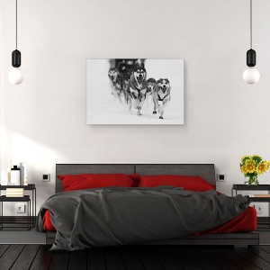 Tablou canvas - Sleddog Distractiv, Caine, Caini, Fuga, Fuga, Sanie, 60 x 90 cm - Img 3