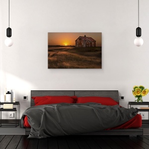 Tablou canvas - Soarele Din Septembrie, Peisaj, Islanda, Hambar, Rugina, 40 x 60 cm - Img 3