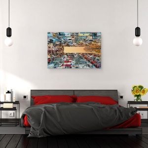 Tablou canvas - Spatii Aglomerate, Asia, Cladiri, Dens, Oameni, Condensat, 40 x 60 cm - Img 3
