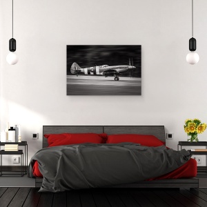 Tablou canvas - Spitfire Mk Xix, Militar, Aeronava, Avion, Elice, Elice, 60 x 90 cm - Img 3