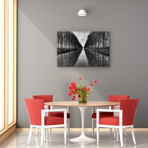 Tablou canvas - Spre infinit, Peisaj, Canal, Rau, Linii, 80 x 120 cm - Img 4