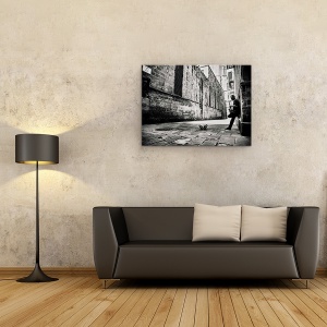 Tablou Canvas - Strada silentioasa, Barcelona, Artist, Oras, Urban, 50 x 70 cm - Img 2