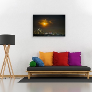 Tablou canvas - Super Luna, Nor, Incetosat, Centru, 40 x 60 cm - Img 2