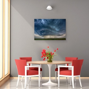 Tablou canvas - Supercelula Montana, Furtuna, Supercelula, Vremea, Peisaj, 80 x 120 cm - Img 4