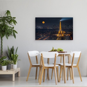 Tablou canvas - Tacere, Luna Plina, Cer, Paris, 50 x 80 cm - Img 4