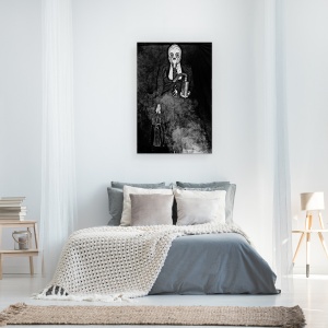 Tablou canvas - Thanatos, Gaz, Abur, Alb-Negru, 60 x 90 cm - Img 3