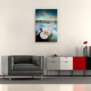 Tablou canvas - Timp Pierdut, Manipulare, Disparitie, Ceas, 60 x 90 cm - Img 2