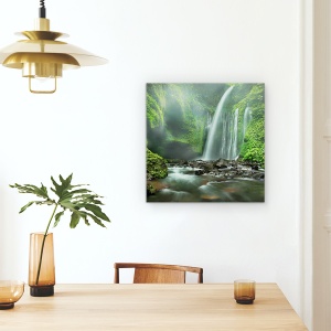 Tablou Canvas - Tiu Kelep, Senaru, Lombok, Indonezia, Cascada, Verde, 90 x 90 cm - Img 4