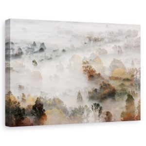 Tablou canvas - Toamna, Peisaj, Atmosfera, Padure, Ceata, 60 x 90 cm
