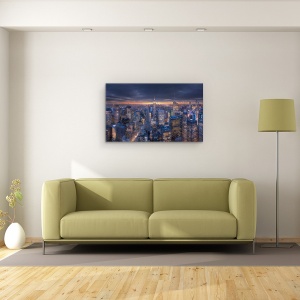 Tablou canvas - Top, Manhattan, Apus De Soare, Cer, Oras, Cladire, 50 x 80 cm - Img 2