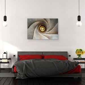 Tablou canvas - Torsional, Arhitectura, Tavan, Barcelona, Spania, Lampa, Model, 80 x 120 cm - Img 3