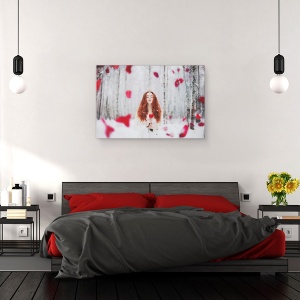 Tablou canvas - Trandafir, Petale, Rosu, 40 x 60 cm - Img 3