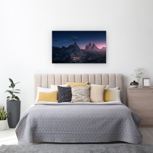 Tablou canvas - Trei Culmi, Dolomiti, Munte, Noapte, Joaca, Varf, Calatorie, 50 x 80 cm - Img 3
