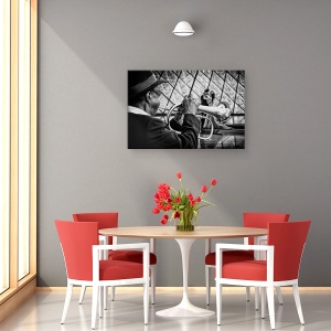 Tablou canvas - Trompeta A-Go-Go, Cuplu, Paris, Luvru, Dansand, 40 x 60 cm - Img 4