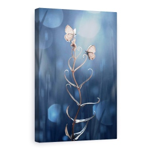 Tablou Canvas - Tu si Cu Mine, Fluture, Duo, Couple, Macro, Garden, 80 x 120 cm