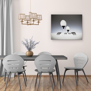 Tablou canvas - Tu Si Eu, Lingura, Tacamuri, Alimente, Restaurant, Dragoste, 60 x 75 cm - Img 4