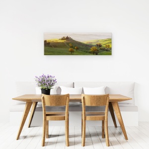 Tablou canvas - Tutte Le Strade Portano A Belvedere, Peisaj, Toscana, Italia, Vara, Panorama, 30 x 90 cm - Img 4