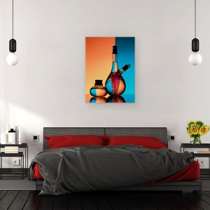 Tablou canvas - Ulei Si Otet, Natura Moarta, Abstract, Sticla, Apa, 60 x 80 cm - Img 3