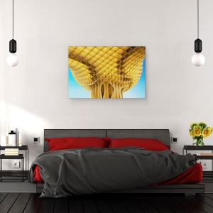Tablou canvas - Umbrela De Soare, Parasolar, Lemn, Sevilla, Parasolar, Ciuperci, 40 x 60 cm - Img 3