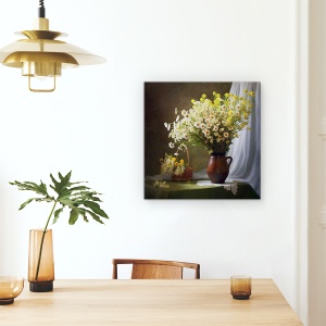 Tablou Canvas - Un Buchet De Flori De Pajiste, 60 x 60 cm - Img 4