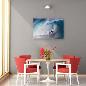 Tablou canvas - Un Jucator Pe Val, Surf, Conpetitie, Hawaii, Oahu, Conducte, 40 x 60 cm - Img 4