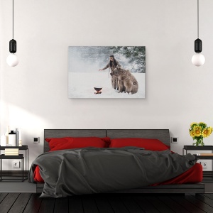 Tablou canvas - Urs, Femeie, Urs, Ireal, Invingator, 80 x 120 cm - Img 3