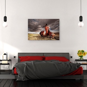 Tablou canvas - Vespa, Motocicleta, Rugina, Ruginit, 80 x 120 cm - Img 3