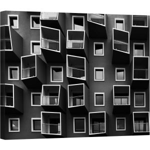 Tablou canvas - Viata in Cutii, Arhitectura, Case, Fereastra, Cladire, Casa, 60 x 75 cm