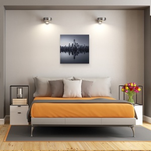 Tablou canvas - Vine Ziua, Manhattan, New York, Cladire, Rasarit De Soare, 90 x 90 cm - Img 3