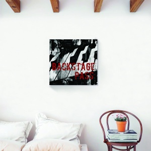 Tablou decorativ vintage canvas cu pian monocrom 60x60 cm