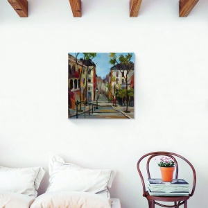 Tablou decorativ vintage canvas cu Stradă 60x60 cm