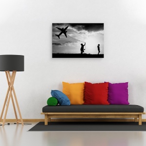 Tablou canvas - Zboara, Avionul Meu, Balon, Aeronava, Calatorie, 40 x 60 cm - Img 2
