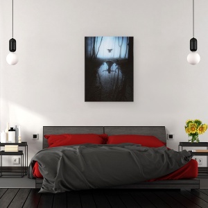 Tablou canvas - Zboara Spre Tine, Conceptual, Oameni, Stare De Spirit, Reflectie, Editare Creativa, 60 x 80 cm - Img 3