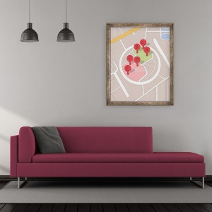 Tablou inramat - A.Richard Allen - Harta restaurantului, 2014, 50 x 60 cm - Img 2