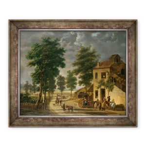 Tablou inramat - Adolphe Roehn - Coeur Volant Coaching Inn la Louveciennes, 50 x 60 cm