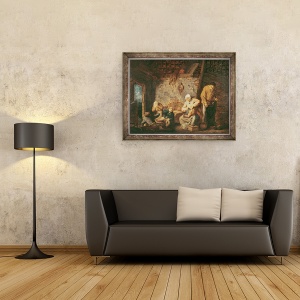 Tablou inramat - Adriaen Jansz. van Ostade - Toaleta, 60 x 80 cm - Img 2
