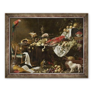 Tablou inramat - Adriaen van Utrecht - Banchet Natura moarta, 70 x 90 cm