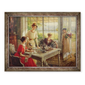 Tablou inramat - Albert Lynch - Femei care iau ceai, 70 x 90 cm
