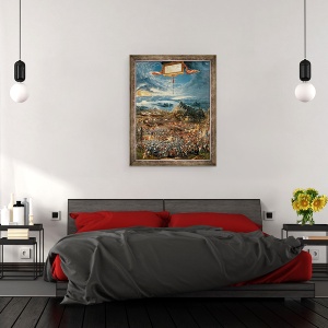 Tablou inramat - Albrecht Altdorfer - Batalia de la Issus, sau victoria lui Alexandru cel Mare, 70 x 90 cm - Img 3