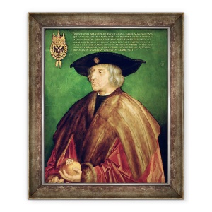 Tablou inramat - Albrecht Durer - imparatul Maximilian I, 70 x 85 cm