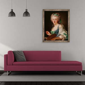 Tablou inramat - Alexander Roslin - Portret De Anne Vallayer-Coster, 50 x 60 cm - Img 2