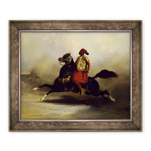 Tablou inramat - Alfred Dedreux - Calaret Nubian la Gallop, 70 x 85 cm