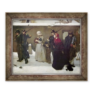 Tablou inramat - Alfred Emile Stevens - Ceea ce se numeste vagabondaj sau, Vanatorii din Vincennes, 70 x 85 cm