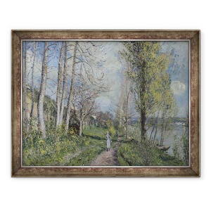 Tablou inramat - Alfred Sisley - Bancile Senei, 60 x 80 cm