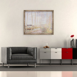 Tablou inramat - Alfred Sisley - Canalul Loing, 50 x 60 cm - Img 2