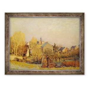 Tablou inramat - Alfred Sisley - Dimineata geroasa in Louveciennes, 70 x 90 cm