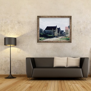 Tablou inramat - Alfred Sisley - Femeile merg in padure, 60 x 80 cm - Img 2