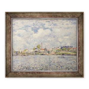 Tablou inramat - Alfred Sisley - Sena la Point du Jour, 50 x 60 cm