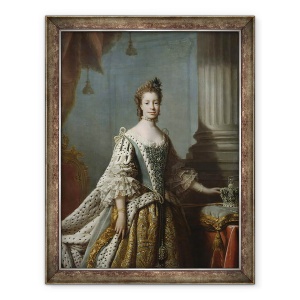 Tablou inramat - Allan Ramsay - Charlotte Sophia de Mecklenburg-Strelitz, 60 x 80 cm