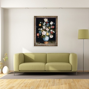 Tablou inramat - Ambrosius Elder Bosschaert - Buchet de flori, 60 x 80 cm - Img 2